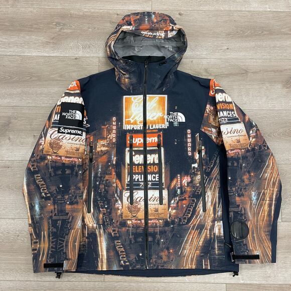 FW22 Supreme The North Face Taped Seam Shell Jacket Times Square size Large L